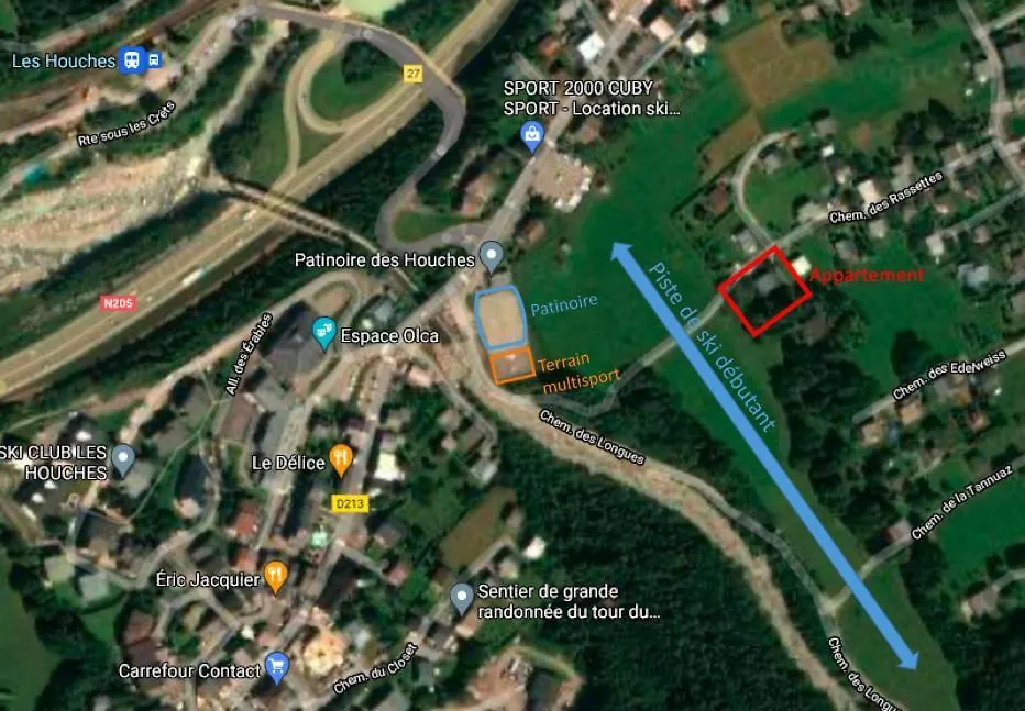 Logement Mansarde Dans Maison Avec Jardin En Bord De Piste, Vue Montagne Les Houches